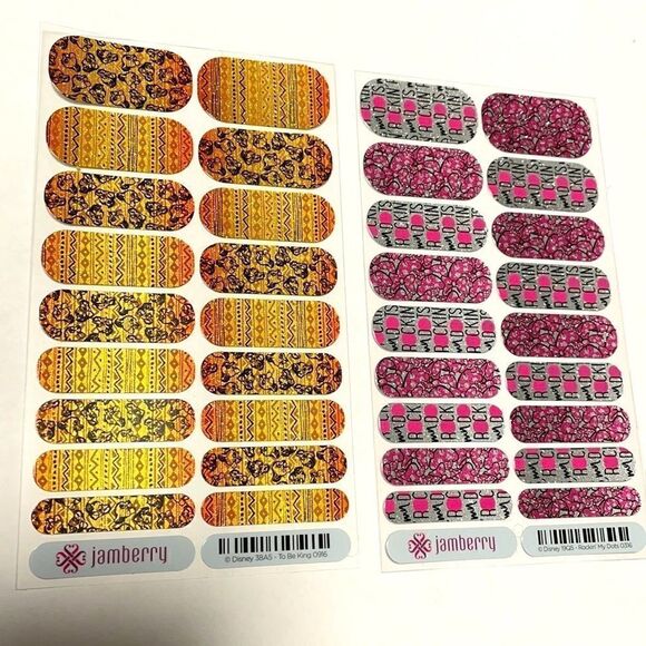 Jamberry 2 designs on 2 full sheets Disney Lion King and Minnie Mouse na… - Picture 3 of 6